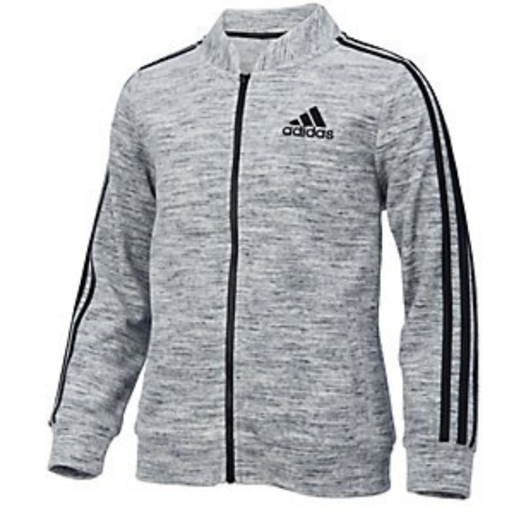 girls adidas jacket black and white